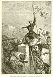 Asalto de Constantinopla por Balduino, Conde de Flandes de English School