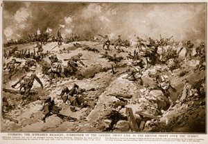 Asalto al reducto Schwaben: rendición de la línea del frente alemana mientras los británicos barrían la cumbre, 1914-19 de English School