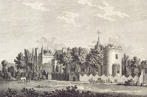 Strawberry Hill: Frente Norte, 1784 de English School