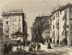 Calle en Barcelona, ilustración de 