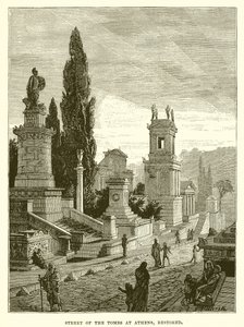 Calle de las Tumbas en Atenas, restaurada