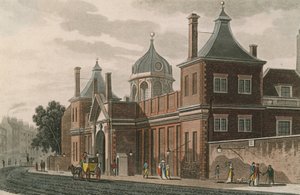 Escena de calle cerca del Museo Británico de English School