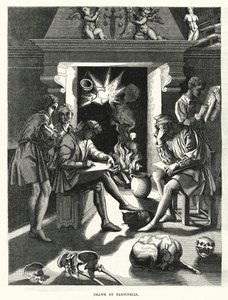 Estudio de Baccio Bandinelli en el siglo XVI (grabado) de English School
