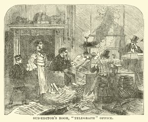 Sala de subeditores, oficina del Telegraph de English School