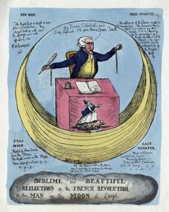 Reflexiones Sublimes y Hermosas sobre la Revolución Francesa, o el Hombre en la Luna en Grande, pub. 1790