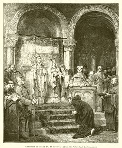 Sumisión de Enrique IV en Canossa de English School