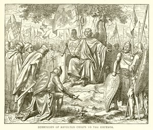 Sumisión de los jefes rebeldes al emperador