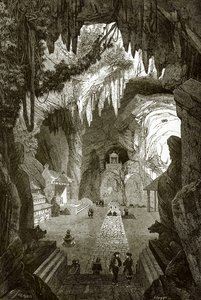 Templo budista subterráneo en las rocas de mármol cerca de Touraine, en Cochinchina