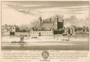 Suffolk House (luego Northampton House y Northumberland House), Charing Cross, Londres de English School
