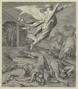 Convocatoria del Ángel Destructor a Babilonia (grabado)