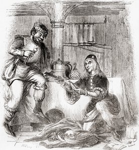 Sumpnour y Pardoner, de Old England: A Pictorial Museum, pub. 1847 de English School