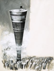 Superciudades en el cielo. Rascacielos futurista de English School