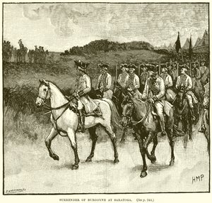 Rendición de Burgoyne en Saratoga de English School