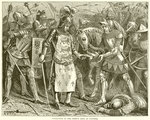 Rendición del rey francés en Poitiers