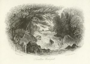 Cascada Swallow, cerca de Betws-y-Coed, Gales del Norte de English School