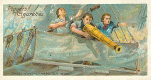Giro en la parte superior del barco de guerra