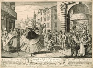 Gusto a la moda en 1748 comparado con el de 1711 de English School