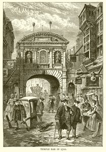 Temple Bar en 1700 de English School
