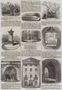 Templo en Londres (grabado) de English School