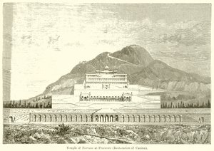 Templo de la Fortuna en Praeneste (Restauración de Canina) de English School