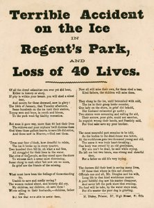 Terrible accidente en el hielo en Regents Park, Londres de English School
