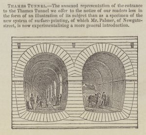 Túnel del Támesis (grabado) de English School