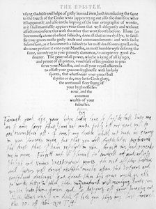 Carta del 4º Duque de Norfolk a William Dix de English School