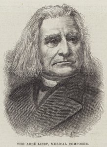 El Abate Liszt, compositor musical (grabado) de English School