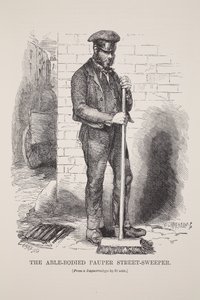 El barrendero indigente, ilustración de London Labour and London Poor de Henry Mayhew, pub. 1862