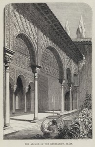 La Arcada del Generalife, España (grabado)