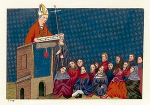 El Arzobispo de Canterbury predicando al pueblo