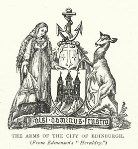 Las Armas de la Ciudad de Edimburgo (grabado) de English School