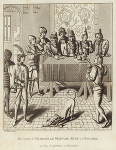El arresto de Carlos el Malo, rey de Navarra, en el castillo de Rouen