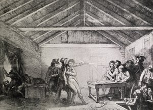 El arresto de los conspiradores de Cato Street el 23 de febrero de 1820 de English School