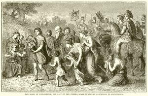 Las cenizas de Filopemen, el último de los griegos, llevadas en solemne procesión a Megalópolis de English School