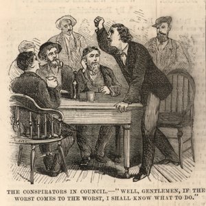 El asesinato del presidente Lincoln; Los conspiradores en consejo de English School