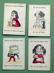 La familia Baker de un juego de Happy Families, mediados del siglo XIX