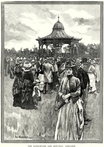 El quiosco de música y la rotonda, Adelaida (grabado) de English School