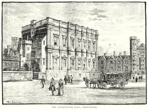 Salón de Banquetes, Whitehall (grabado) de English School
