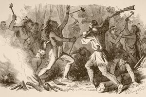 La batalla de Bloody Brook el 18 de septiembre de English School