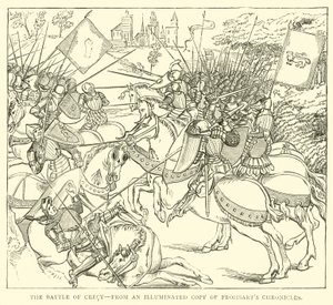 La Batalla de Crécy, de una copia iluminada de las Crónicas de Froissart