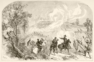 La batalla de Gettysburg (litografía) de English School