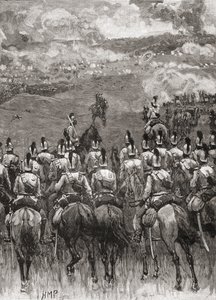 Batalla de Königgrätz, también conocida como Batalla de Sadowa, Sadová o Hradec Králové, cerca de Sadová, Bohemia. de English School