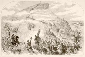 La batalla de Lookout Mountain (litografía) de English School