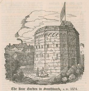 El Bear Garden en Southwark, Londres, AD 1574 de English School