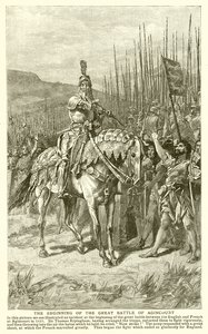 El comienzo de la gran batalla de Agincourt
