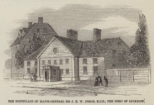 El lugar de nacimiento del Mayor General Sir J E W Inglis, KCB, el Héroe de Lucknow de English School