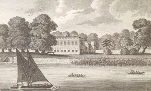 El Palacio del Obispo de Londres en Fulham, grabado por Taylor, 1788 de English School