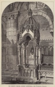 El trono del obispo, Catedral de Oxford, el memorial de Wilberforce de English School