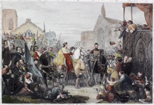 El Príncipe Negro entrando en Londres de English School